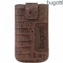 Bugatti SlimCase Leather Croco / Luxe Pouch Maat M - Light Brown