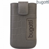 Bugatti SlimCase Leather Croco / Luxe Pouch Maat M - Grey
