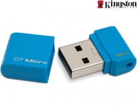Kingston 16GB DataTraveler Micro Blauw / USB 2.0 Flash Drive
