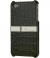 Uunique Safari Leather Shell Hard Case Croco Black v. iPhone 4/4S