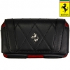 Ferrari Maranello Leather Case Black Draagtas met Riemclip Maat L