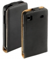 Premium Flip Case Hoesje voor Samsung Galaxy S i9000 i9001 Zwart