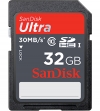 Sandisk 32GB Ultra SDHC Class 10 / UHS-1 (30MB/s 200x)