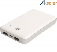 A-Solar AL-350 Portable Power Bank Pro 7000 mAh Noodlader White