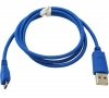 MicroUSB Laad en Data Kabel / Sync Charge Cable - Blauw (90 cm)