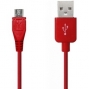 MicroUSB Laad en Data Kabel / Sync Charge Cable - Rood (90 cm)