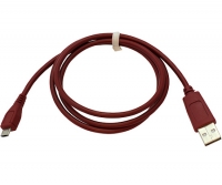 MicroUSB Laad en Data Kabel / Sync Charge Cable - Bordeaux Rood