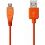 MicroUSB Laad en Data Kabel / Sync Charge Cable - Oranje (90 cm)