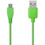 MicroUSB Laad en Data Kabel / Sync Charge Cable - Lichtgroen