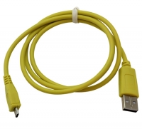 MicroUSB Laad en Data Kabel / Sync Charge Cable - Geel (90 cm)