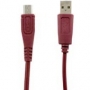 MicroUSB Laad en Data Kabel / Sync Charge Cable - Bordeaux Rood