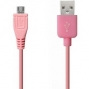 MicroUSB Laad en Data Kabel / Sync Charge Cable - Roze (90 cm)