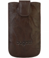 Bugatti SlimCase Unique Luxe Leather Pouch Size ML Tobacco Brown