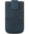 Bugatti SlimCase Unique Luxe Leather Pouch Size ML - Blue Jeans
