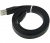 MicroUSB Datakabel / Tangle Free Flat Cable - Platte kabel Zwart