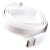 Platte MicroUSB Datakabel / Tangle Free Flat USB Cable - Wit