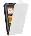 Premium Flip Case White / Beschermhoesje voor HTC One V