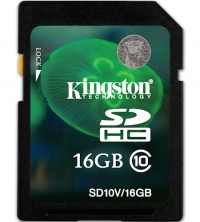 Kingston 16GB SDHC Class 10 Flash Card (HD Video)