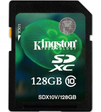 Kingston 128GB SDXC Class 10 Flash Card (HD Video)