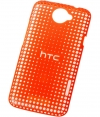 HTC HC C704 Hard Shell Case Cover with Holes HTC One X - Orange