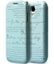 Zenus Masstige Lettering Diary Case Samsung Galaxy S4 Pearl Blue