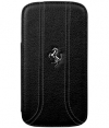 Ferrari FF Series Book Case Real Leather Samsung Galaxy S4 Zwart