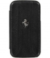 Ferrari FF Series Book Case Real Leather Samsung Galaxy S3 Black