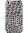 Guess Hard Case Shiny Crocodile Dark Grey voor Apple iPhone 4/4S