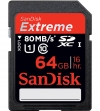 Sandisk 64GB Extreme SDXC UHS-1 Full HD Video (80MB/s, 533x)