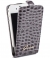 Guess Flip Case Shiny Crocodile Dark Grey for Apple iPhone 4 & 4S