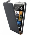 Premium Flip Case Black / Beschermhoesje voor HTC One (M7)