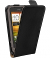 Premium Flip Case Black / Beschermhoesje voor HTC One V
