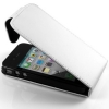 PU Flip Style Case White Hoesje voor Apple iPhone 4