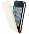 Premium Flip Case / Beschermhoesje voor Apple iPhone 4/4S - Wit