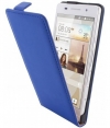Mobiparts Premium Flip Case voor Huawei Ascend P6 - Blauw
