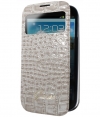 Guess S-View Flip Cover Shiny Crocodile Beige Samsung Galaxy S4