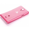 Rock Back Cover NEW Naked Shell voor Sony Xperia T - Roze