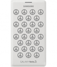 Samsung Flip Wallet Case Galaxy Note 3 - Moschino White / Silver