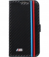 BMW M Collection Book Case Black Carbon Stripe for Galaxy S4 Mini