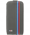 BMW M Collection Real Leather Flip Case Samsung Galaxy S3 - Grijs