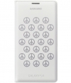 Samsung Flip Wallet Case Galaxy S5 - Moschino Peace White Silver