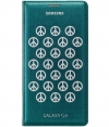 Samsung Flip Wallet Case Galaxy S5 - Moschino Peace Green Silver