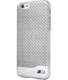 BMW M Real Carbon Fiber Hard Case Silver Apple iPhone 6/6S (4,7")