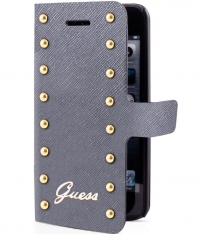 Guess Studded Folio Book Case voor Apple iPhone 5C - Silver