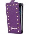 Guess Studded Flip Case voor Samsung Galaxy S4 i9505 - Purple