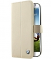 BMW Leather Book Case Beige for Samsung Galaxy S4 i9505