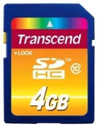 Transcend 4GB Secure Digital Card (SD-Kaart) | TS4GSDC