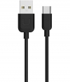 Usams U-Turn Standaard USB naar USB-C Kabel (100cm) - Zwart