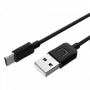Usams U-Turn Standaard USB naar USB-C Kabel (100cm) - Zwart