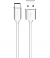 Usams U-Right Standaard USB naar USB-C Kabel (100cm) - Zilver
